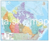 Kanada politická Terra 100x120cm lamino, hliník zaklapávacie lišty MI 