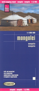 Mongolsko (Mongolia) 1:1,6m skladaná mapa RKH