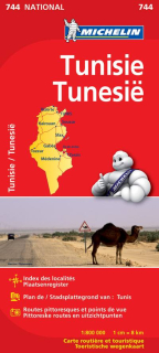 744 Tunisko (Tunisia) 1:800t national mapa MICHELIN