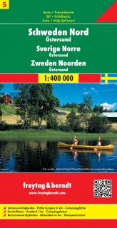 5 Švédsko sever, Östersund 1:400t (Sweden) automapa Freytag Berndt