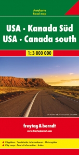 USA, južná Kanada 1:3mil (USA, Canada) automapa Freytag Berndt