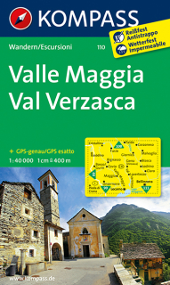 KOMPASS 110 Valle Maggia, Val Verzasca 1:40t turistická mapa