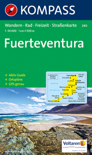 KOMPASS 240 Fuerteventura 1:50t (Kanárske ostrovy) turistická mapa