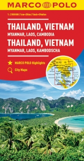 Thajsko, Vietnam, Laos, Kambodža 1:2mil automapa Marco Polo