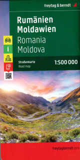 Rumunsko, Moldavsko (Romania, Moldova) 1:500t automapa Freytag Berndt