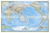 Svet politický CLASSIC Pacifik 122x185cm, lamino hliníkové zaklapávacie lišty