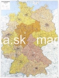 nástenná mapa Nemecko PSČ II. 127x95cm papierová bez líšt