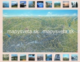 Rakúsko panorama 88x120cm papier nástenná mapa bez líšt