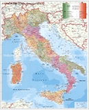 nástenná mapa Taliansko PSČ I. 137x97cm papier bez líšt