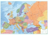Európa politická 136x190cm zapichovacia v ráme LAC nástenná mapa 