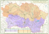 Slovensko administratívne východ 98x140cm lamino zapichovacia bez rámu