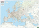 Európa železničná 90x126cm zapichovacia bez rámu nástenná mapa 