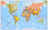 nástenná mapa Svet Terra Obrí politický 123x198cm, 1:20mil zapichovací bez rámu