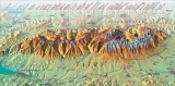 Vysoké Tatry XL 83x160cm panoramatická zapichovacia mapa v ráme