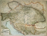 Rakúsko-Uhorsko 1890, 70x90cm lamino, plastové lišty