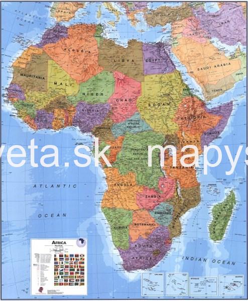 Afrika politická Terra 120x100cm zapichovacia bez rámu MI