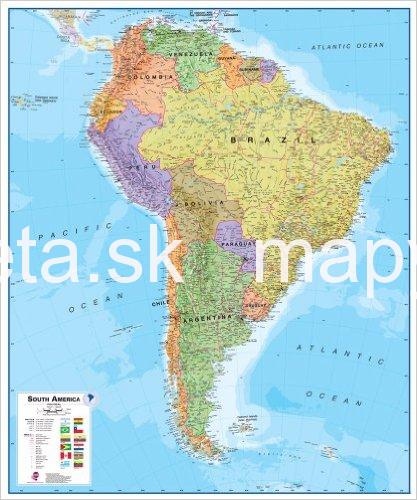 Amerika južná politická Terra 120x100cm zapichovacia bez rámu MI