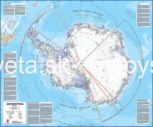 Antarktída politická 100x120cm zapichovacia bez rámu MI