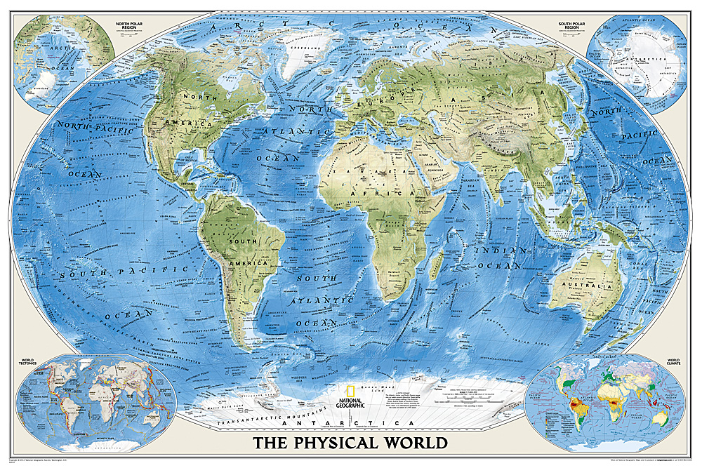 nástenná mapa Svet fyzický OCEAN FLOOR 122x177cm, lamino plastové lišty NGS