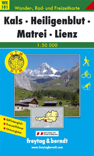 WK181 Kals, Heiligenblut, Matrei, Lienz 1:50t turistická mapa FB