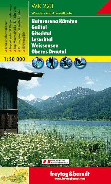 WK223 Naturarena Kärnten, Gailtal, Gitschtal, Lesachtal 1:50t turist mapa FB