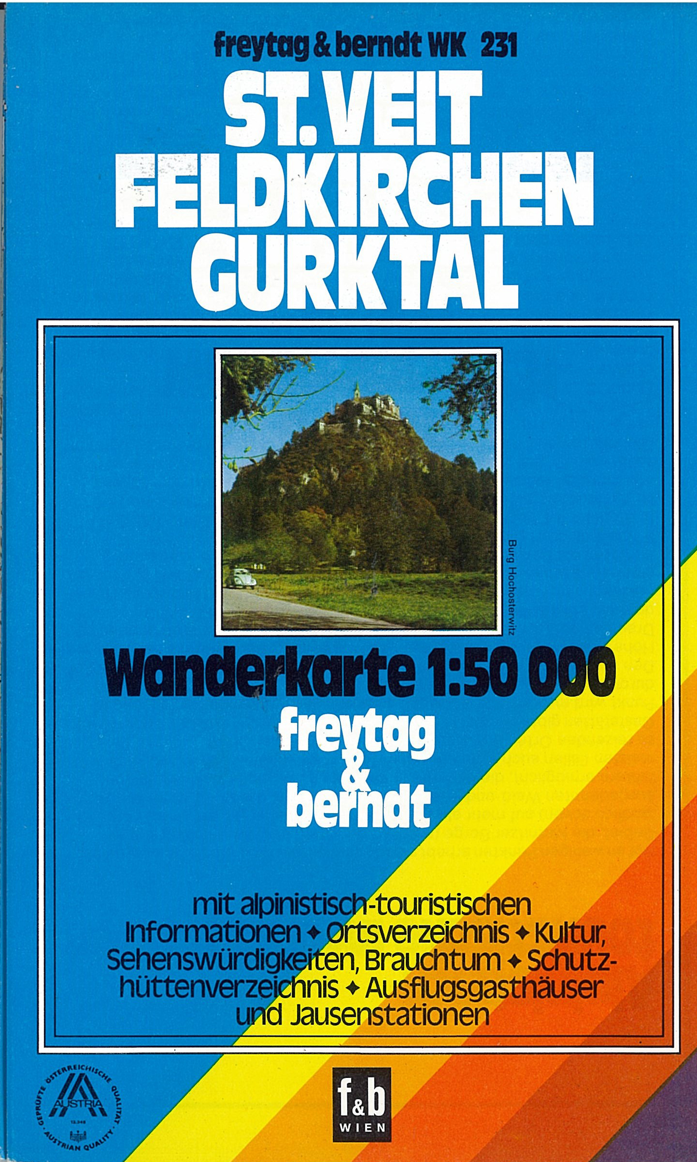 WK231 Mittelkärnten, Gurktaler Alpen, Friesach, Feldkirchen 1:50t turist mapa FB