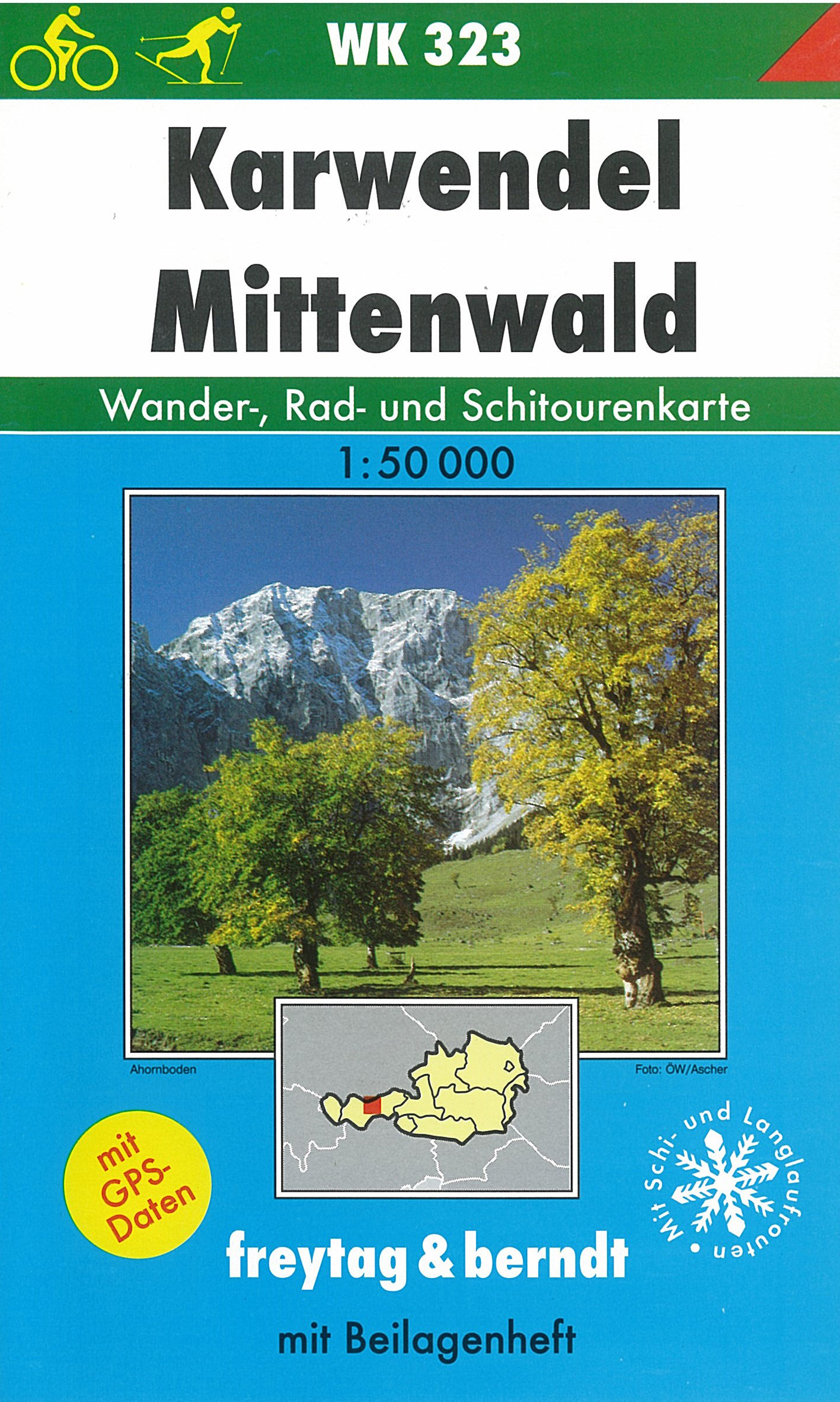 WK323 Karwendel, Mittenwald 1:50t turistická mapa FB