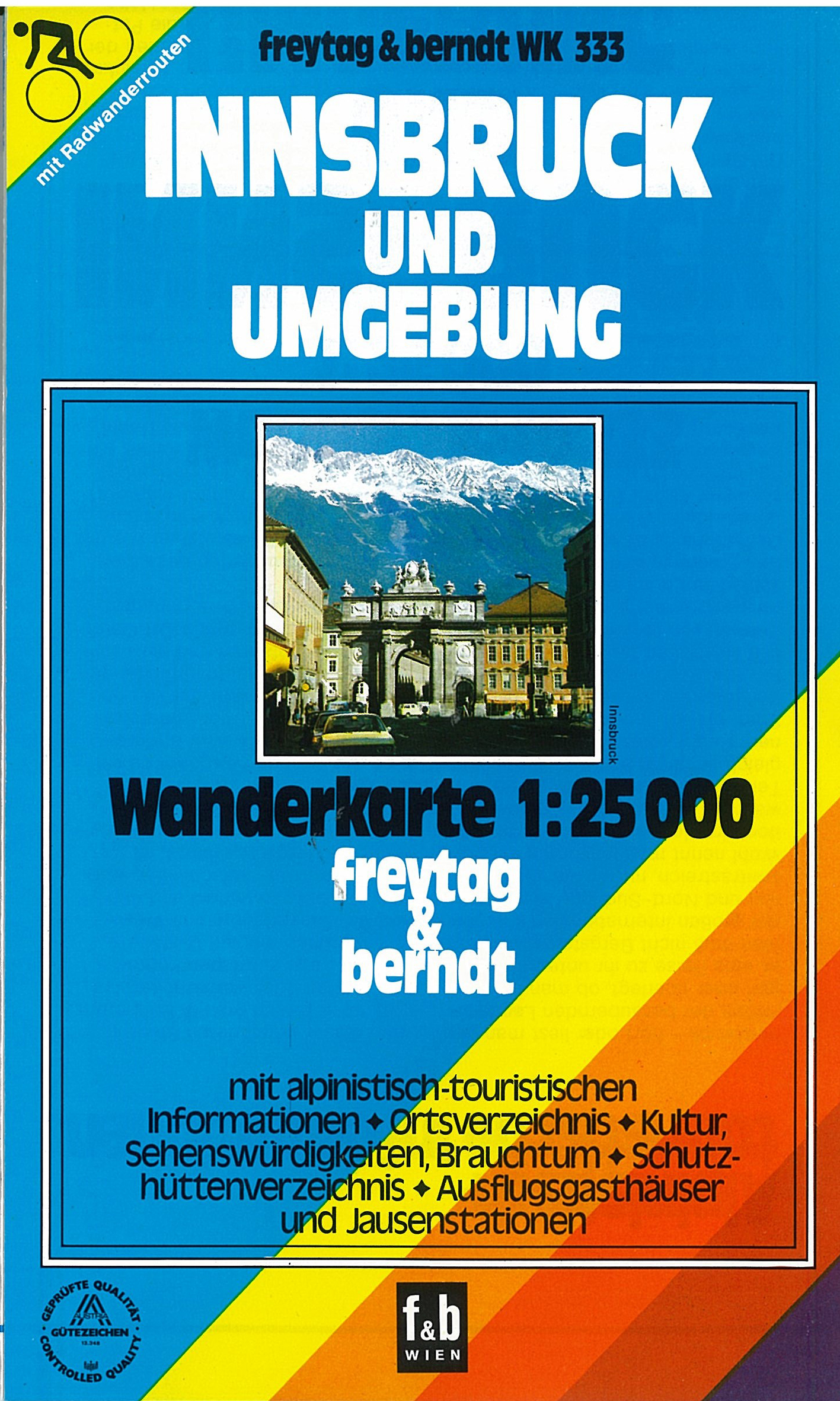 WK333a Innsbruck und Umgebung 1:25t turistická mapa FB