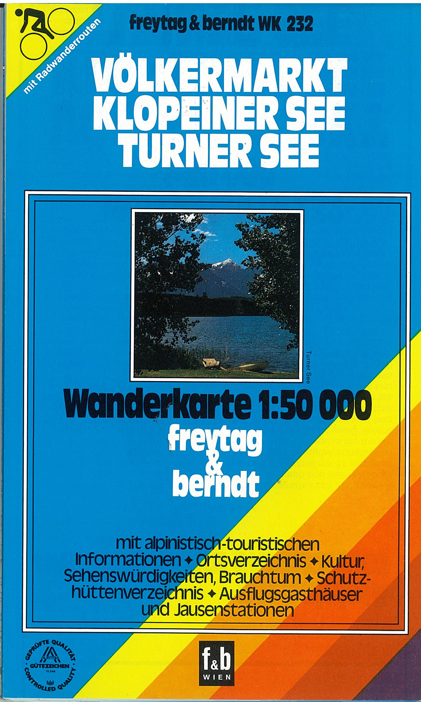 WK232 Völkermarkt, Klopeiner See, Turner See 1:50t turist mapa FB