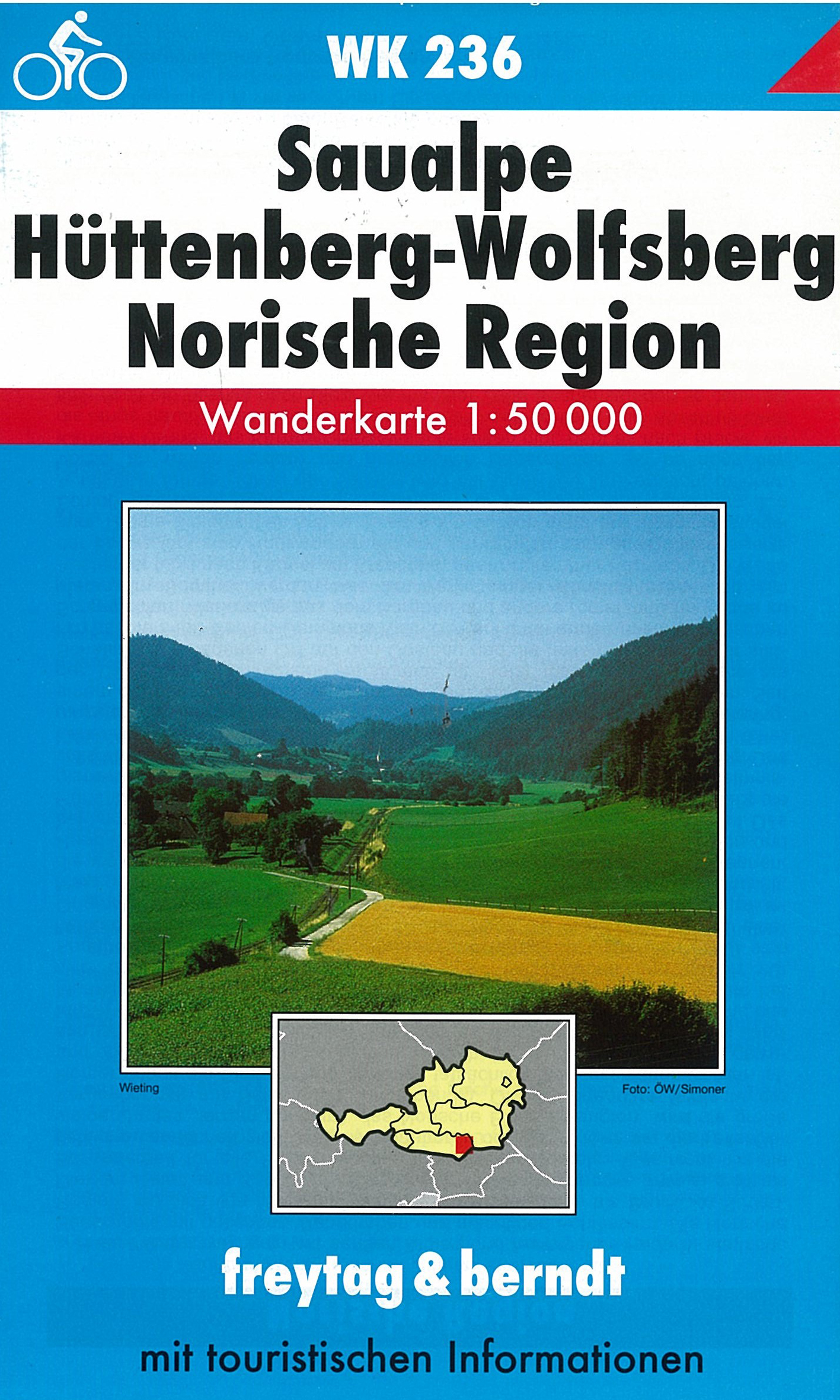 WK236 Saualpe, Huttenberg-Wolfsberg, Norische Region 1:50t turistická mapa FB