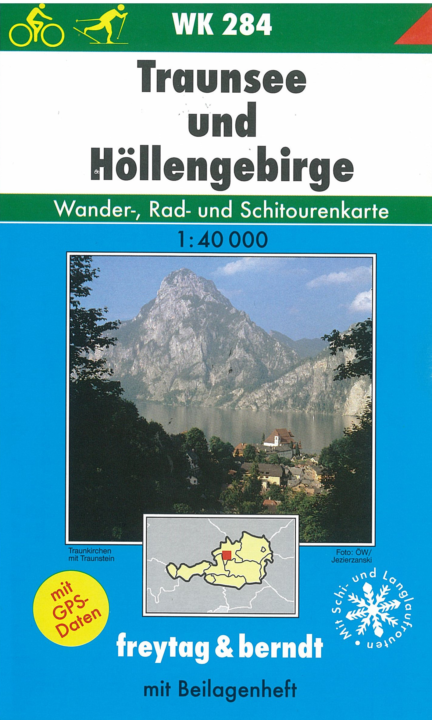WK284 Traunsee und Höllengebirge 1:50t turistická mapa FB