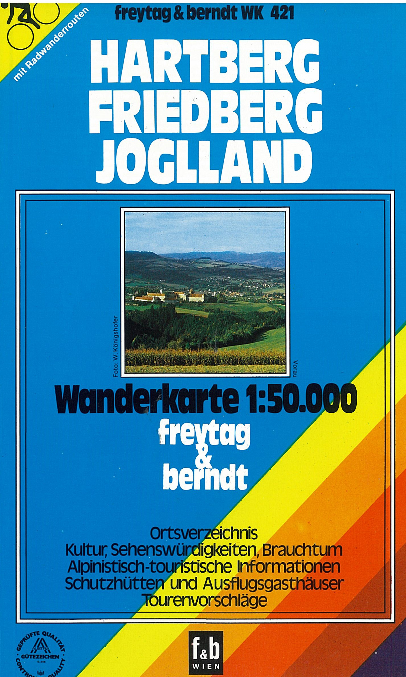 WK421 Hartberg, Friedberg, Joglland 1:50t turistická mapa FB
