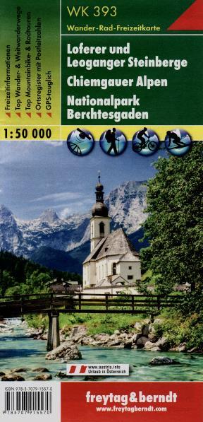 WK393 Loferer u.Leoganger Steinberge,Chiemgauer Alpen 1:50t turistická mapa FB