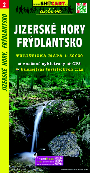 2 Jizerské hory - Frýdlantsko turistická mapa 1:50t SHOCart