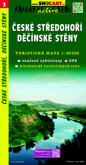 3 České středohoří, Děčínské stěny turistická mapa 1:50t SHOCart
