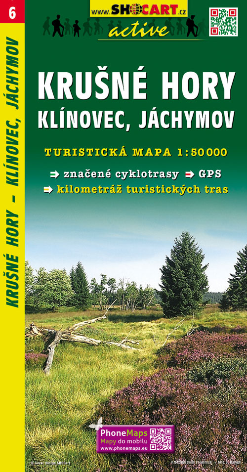 6 Krušné hory - Klínovec, Jáchymov turistická mapa 1:50t SHOCart