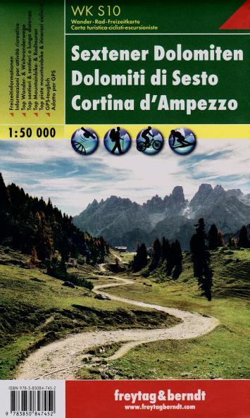 WKS10 Sextener Dolomiten/Dolomiti di Sesto, Cortina d’Ampezzo 50t turist.mapa FB