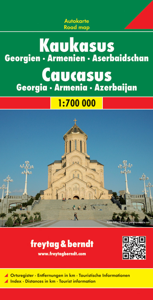 Kaukaz - Gruzínsko, Arménsko, Azerbajdžan 1:700t automapa Freytag Berndt
