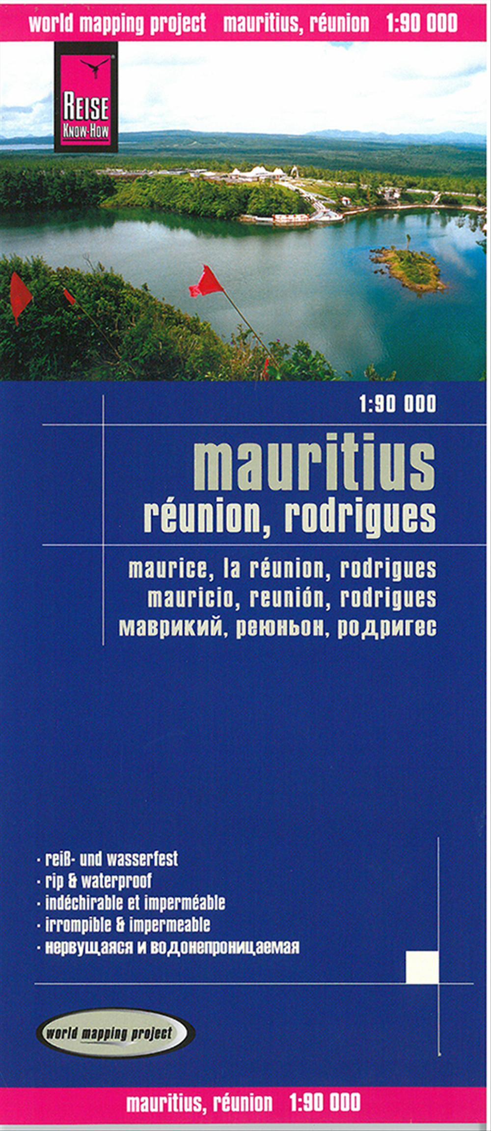 Mauritius, Réunion, Rodrigues 1:90t skladaná mapa RKH