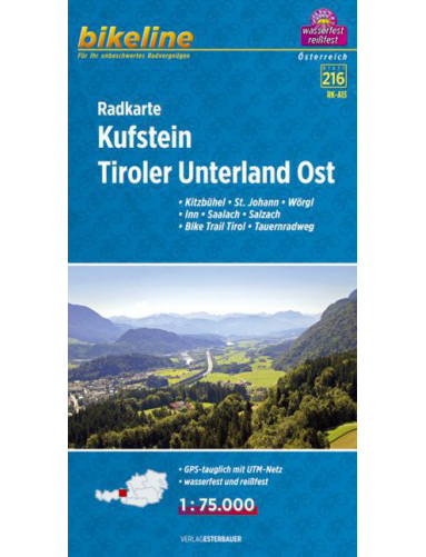 RK-A13 (216) Kufstein, Tiroler Unterland Ost 1:75t cyklomapa Esterbauer