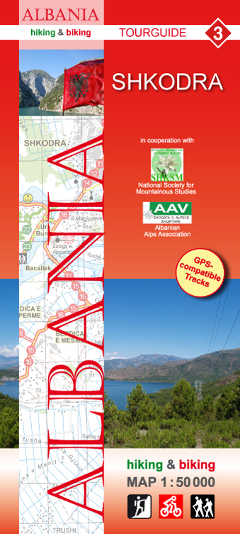 Albania Hiking and Biking Map 1:50t (3) Shkodra