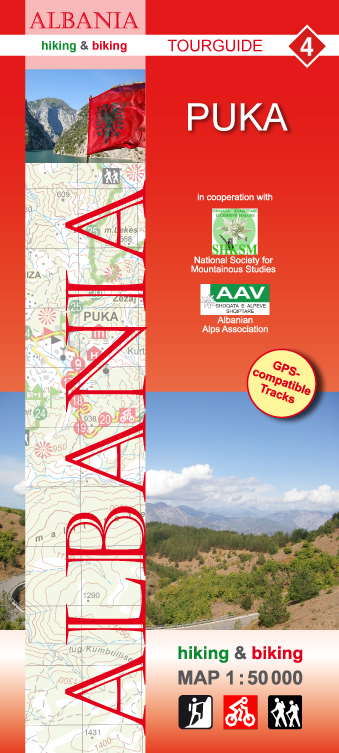 Albania Hiking and Biking Map 1:50t (4) Puka