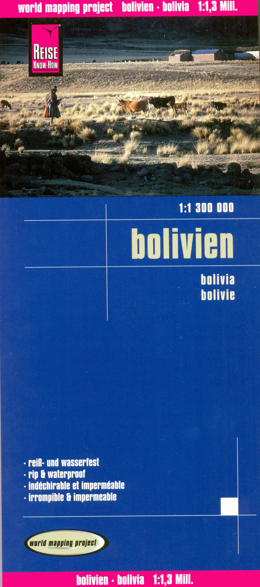 Bolívia (Bolivia) 1:1,3mil skladaná mapa RKH