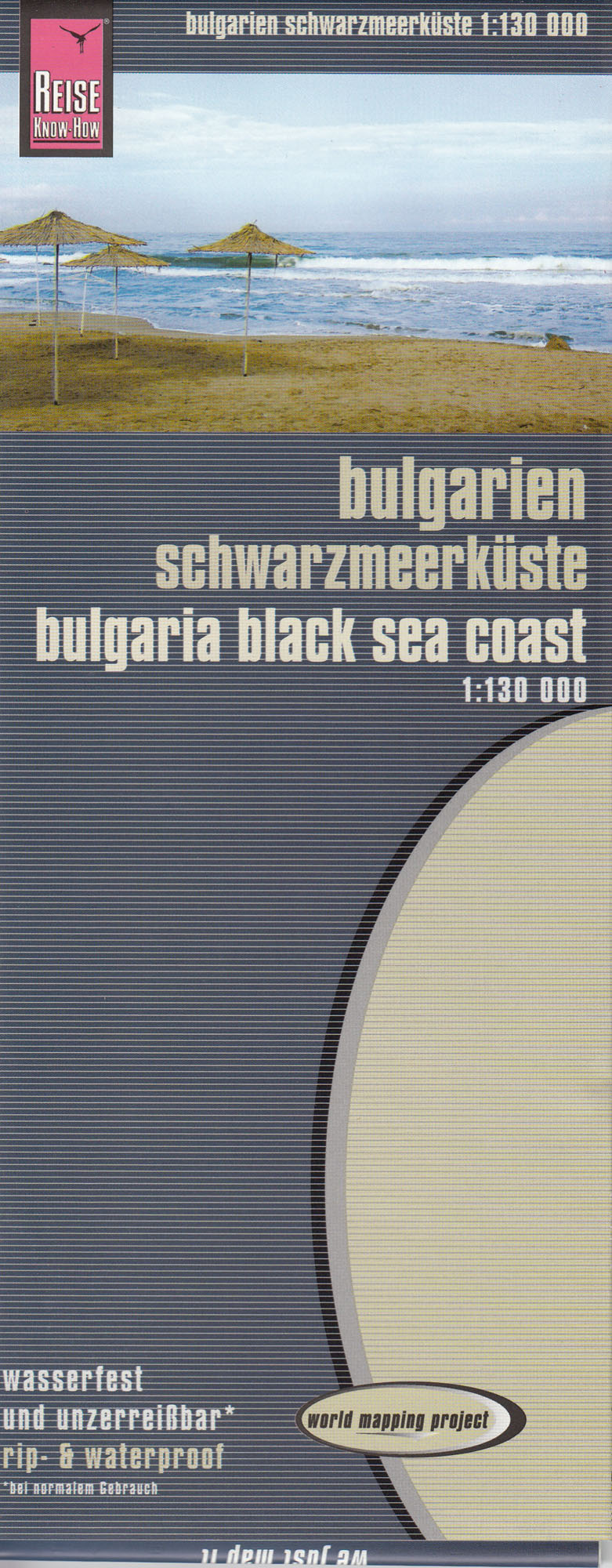 Bulharsko, Čiernomorské pobr.(Bulgaria,Black Sea Coast) 1:130t skladaná mapa RKH