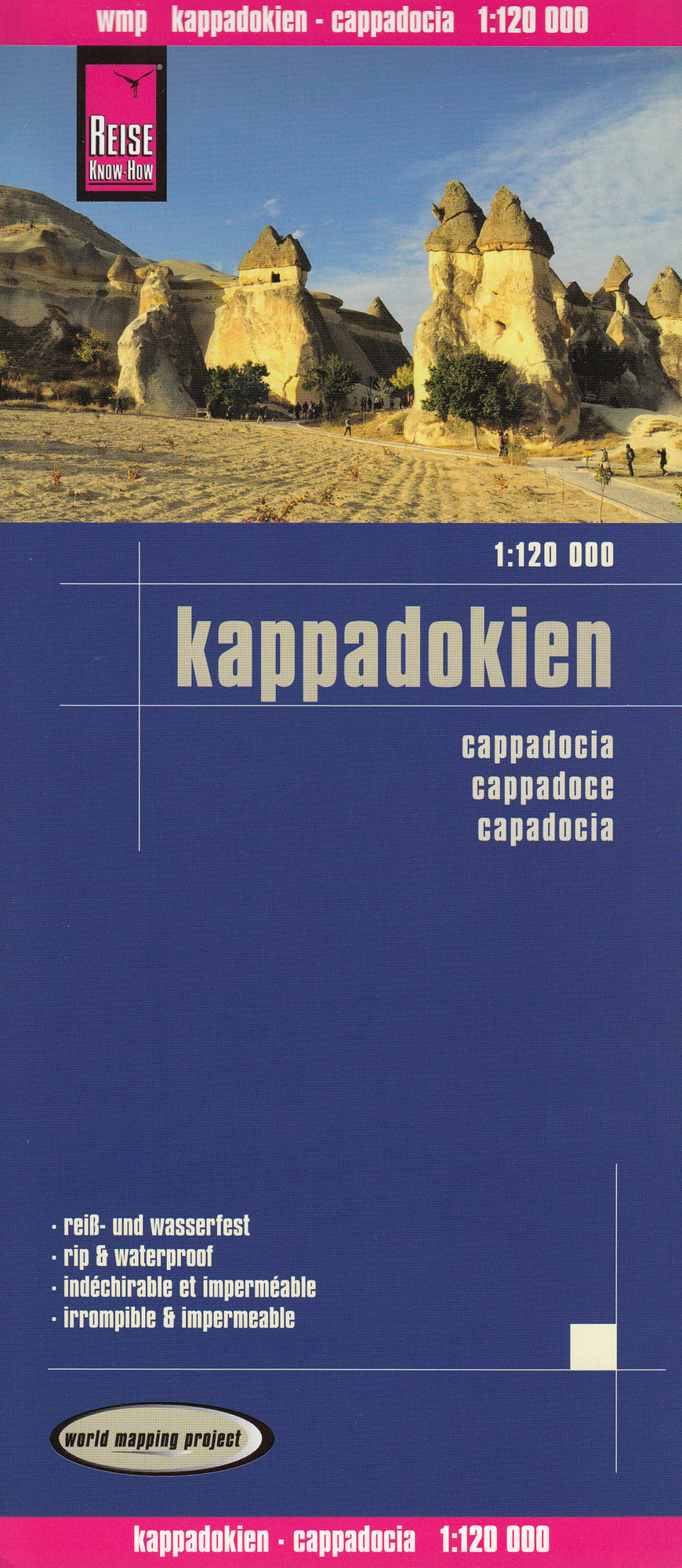Kapadokia (Cappadocia, Turkey) 1:120tis skladaná mapa RKH