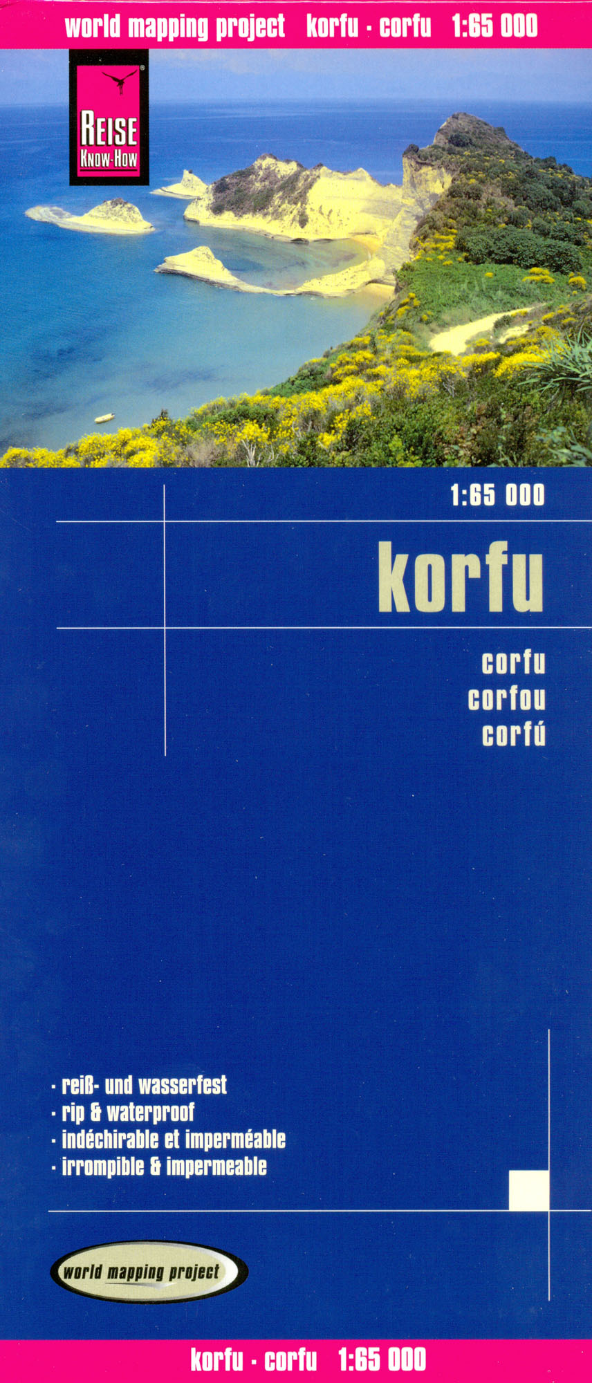 Korfu (Corfu) 1:65tis skladaná mapa RKH