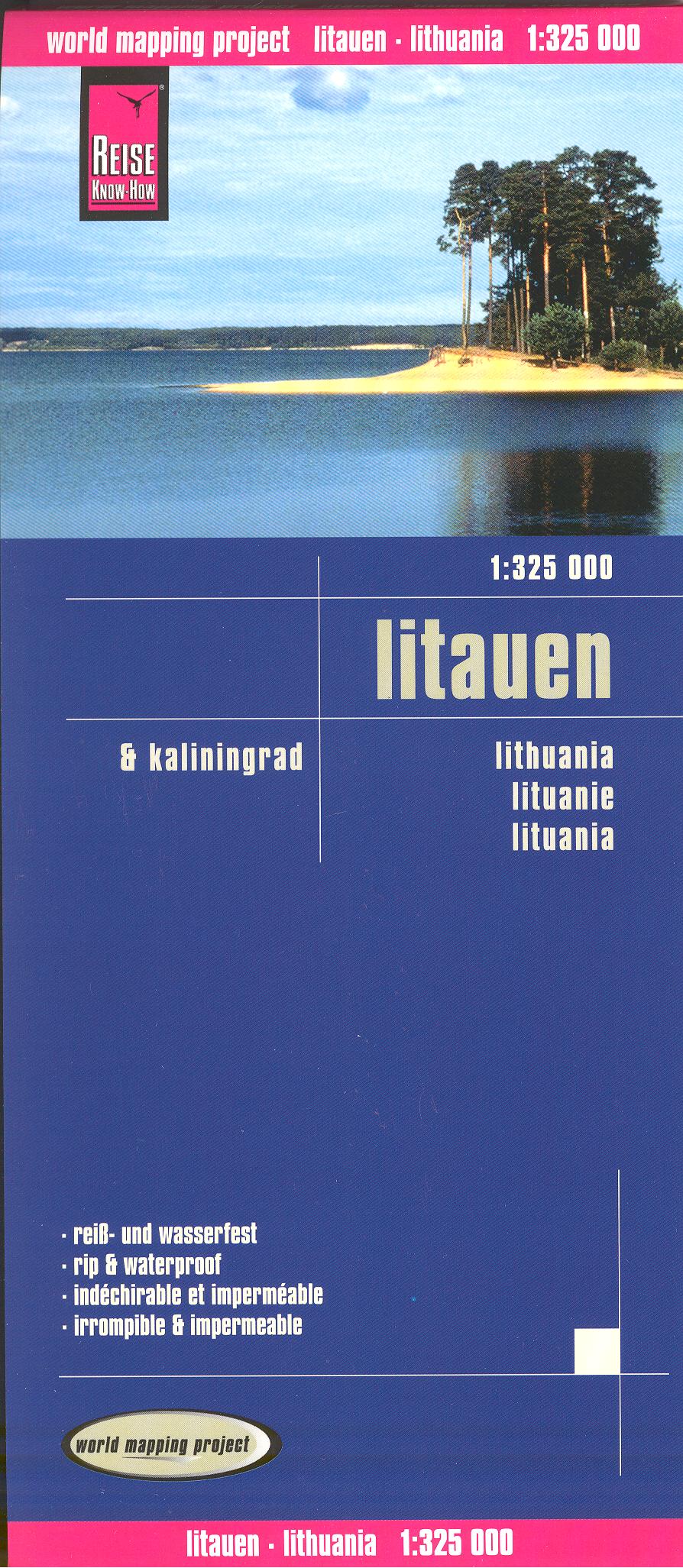 Litva (Lithuania) 1:325tis skladaná mapa RKH