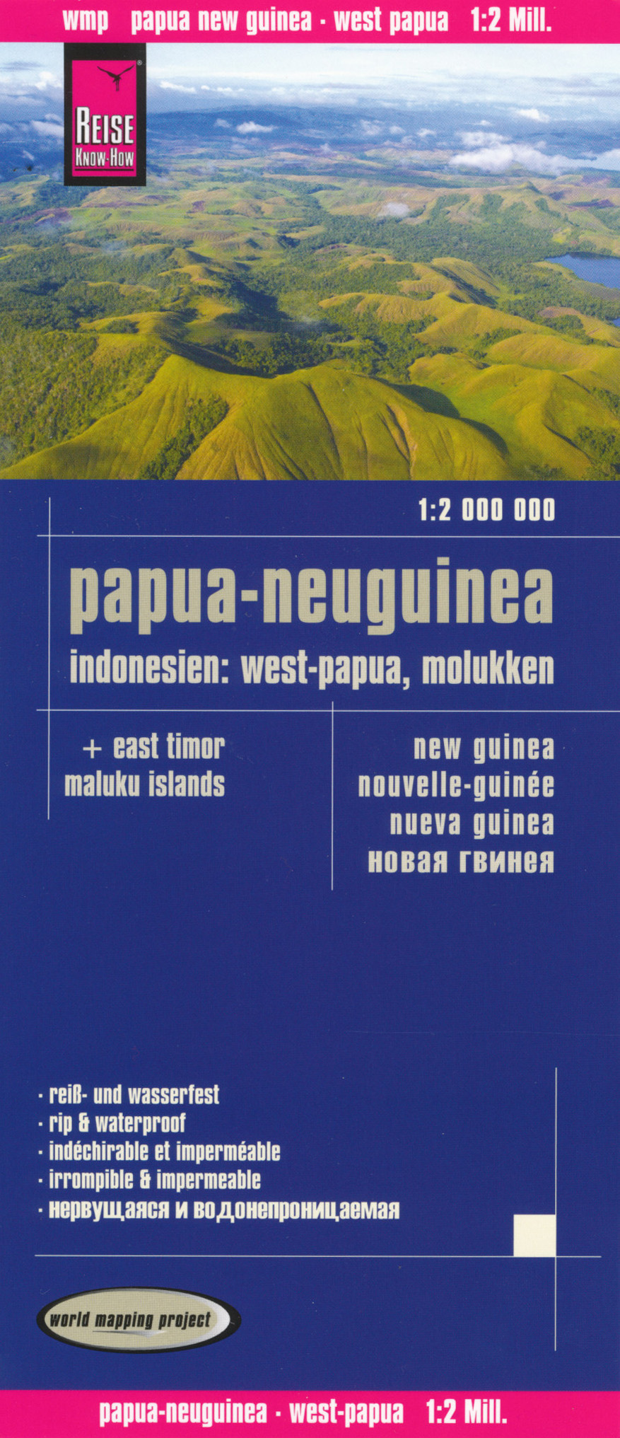 Papua Nová Guinea,Západ Papua,Moluky (Papua New Guinea,Indonesia) 1:2m mapa RKH