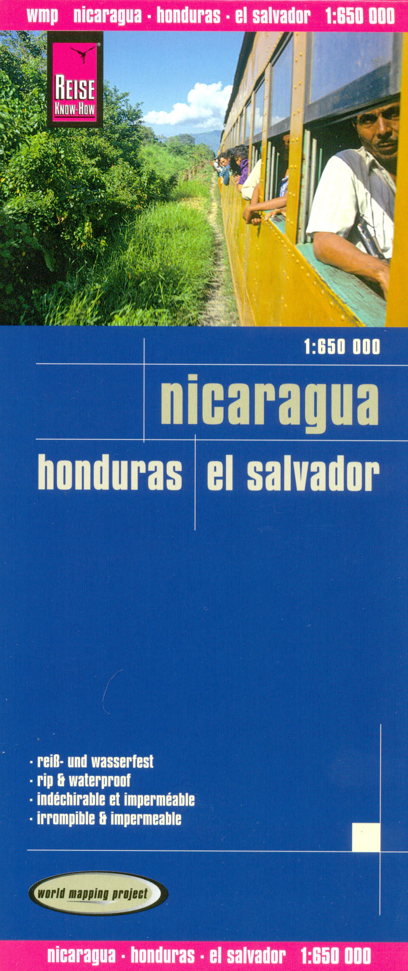 Nikaragua, Honduras, El Salvador 1:650t skladaná mapa RKH