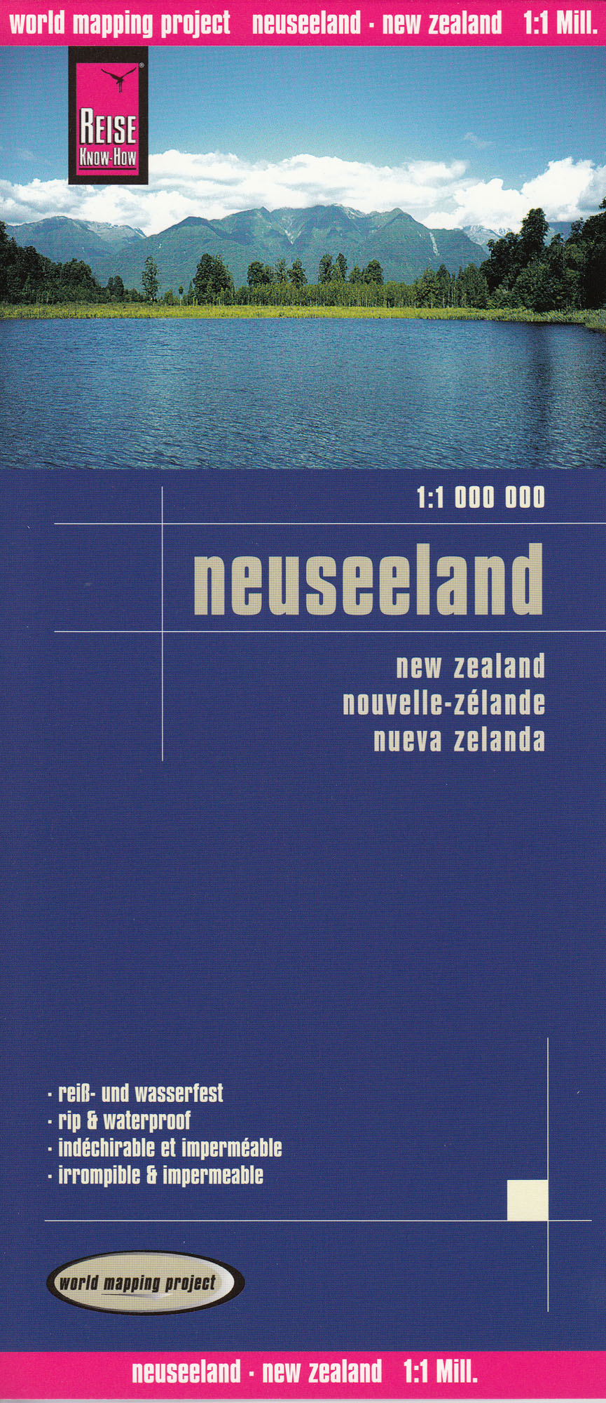 Nový Zéland (New Zealand) 1:1m skladaná mapa RKH